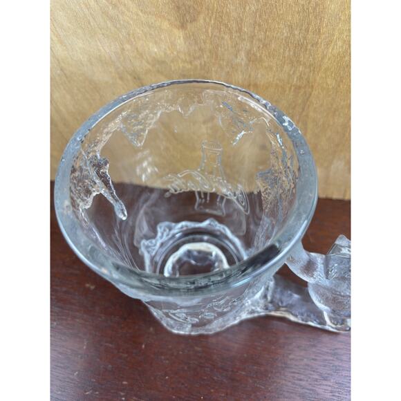 Vintage Coca-Cola Mug Thick Frosted Glass with Polar Bear Handle Very Rare 1997 - Picture 10 of 11